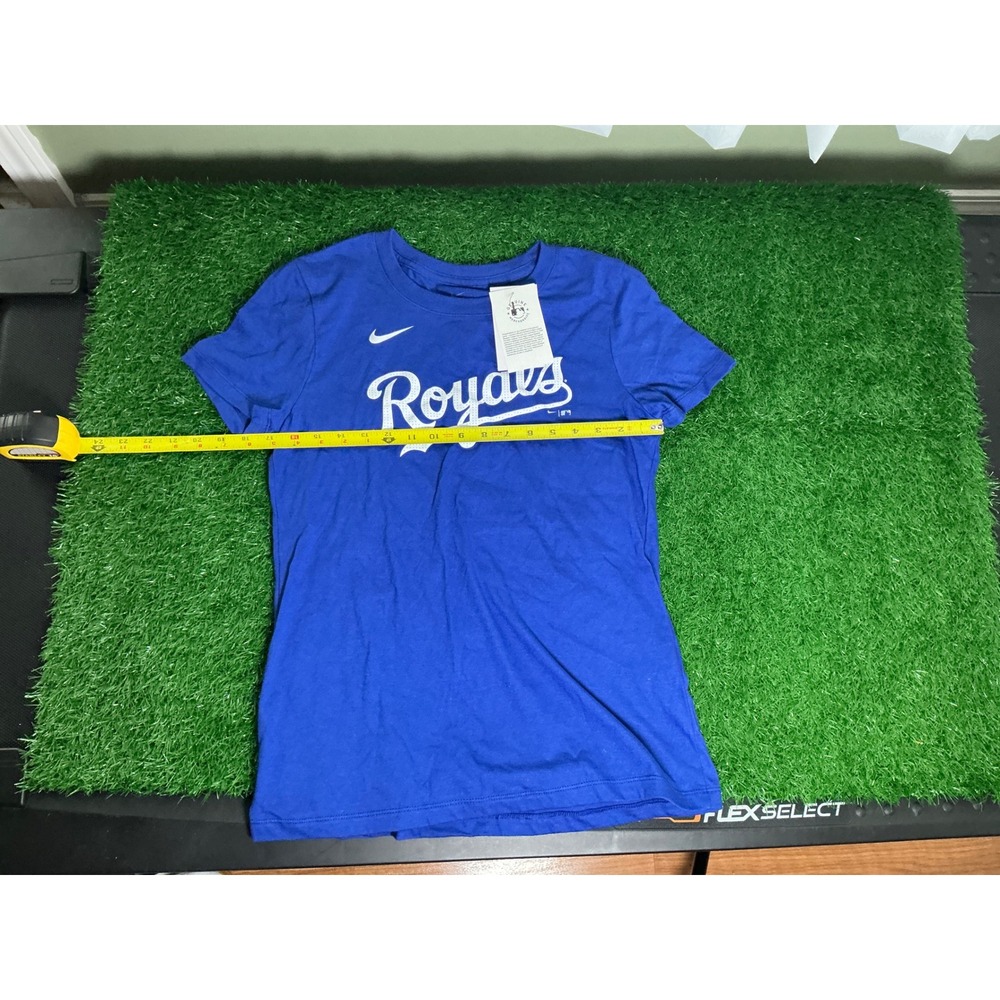 Nike Kansas City Royals MLB Womens T-Shirt Blue Short Sleeve Crew Neck Small NWT